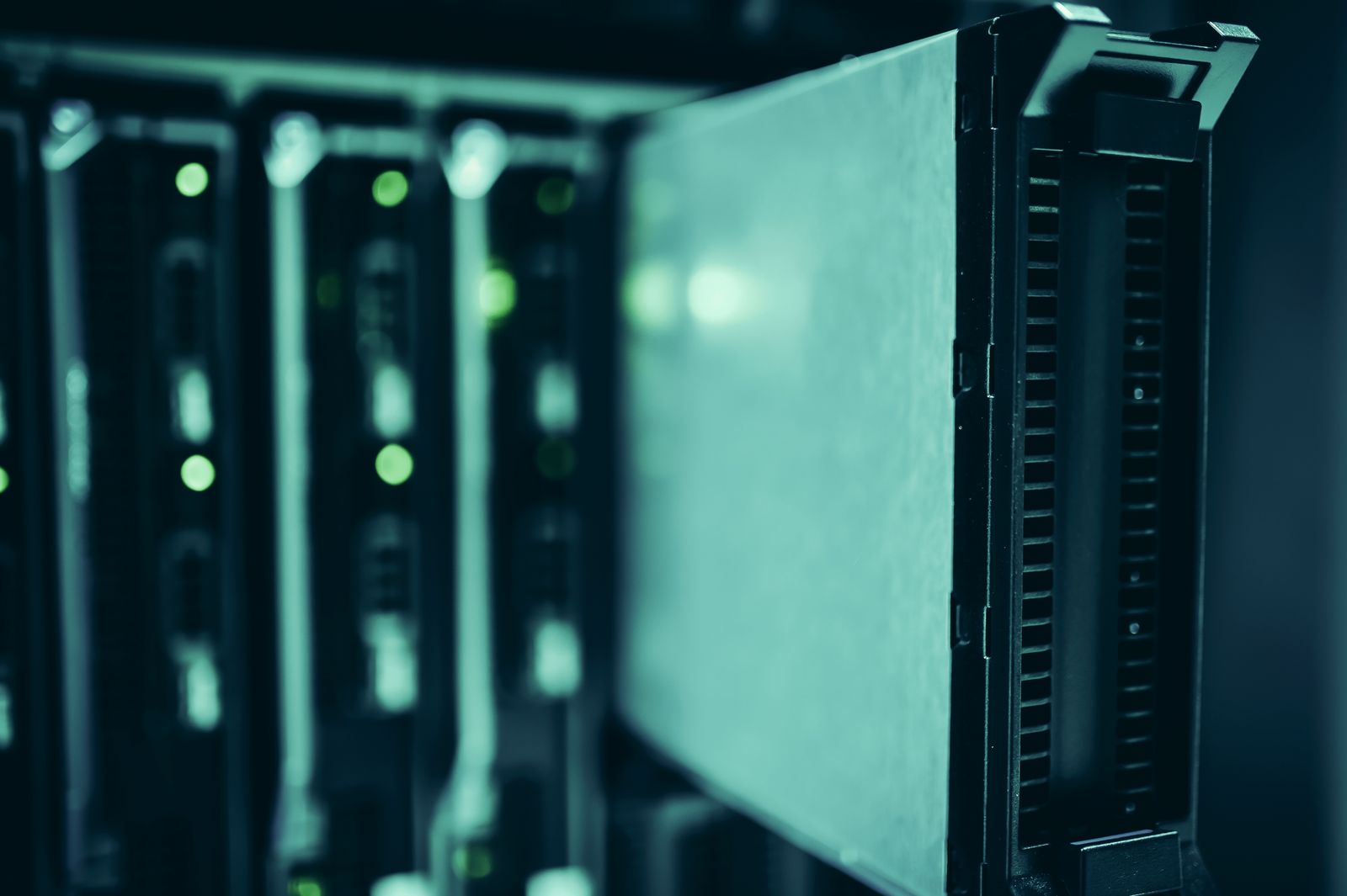 Nahaufnahme eines Server-Racks